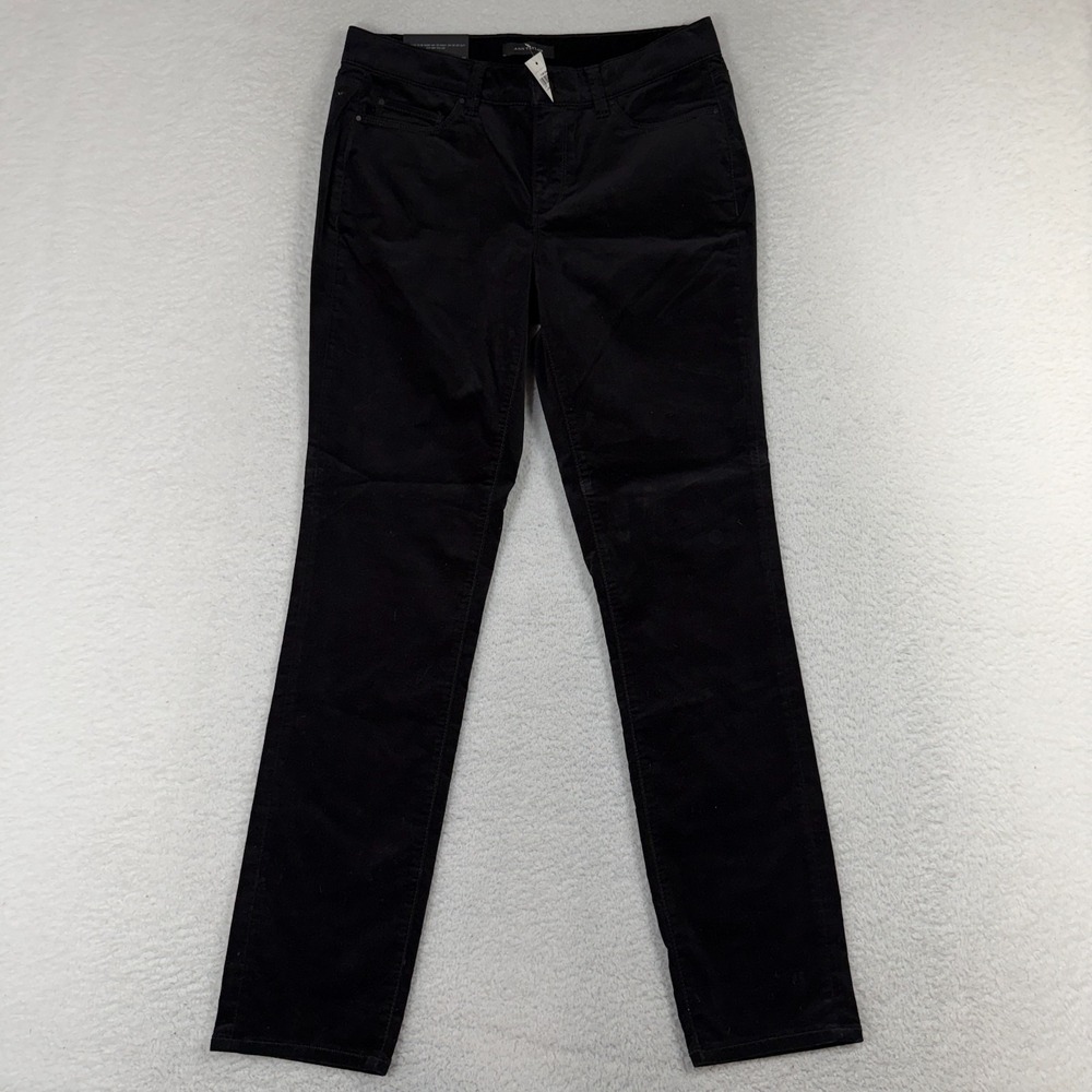 Ann Taylor 8 (30x30) Black Modern Skinny Corduroy Pants Stretch NWT Business